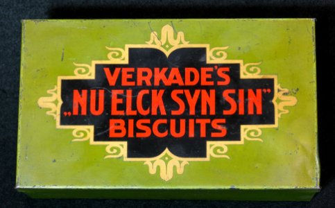 Verkades Nu Elck Syn Sin Biscuits tin, photo 1