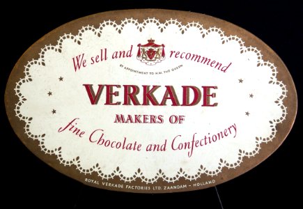 Verkade karonnen reklame bordje