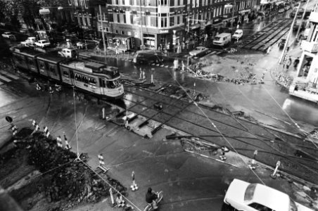 Verkeerschaos in Amsterdam kruispunt Ceintuurbaan Van Woustraat afgebroken (ove, Bestanddeelnr 929-9512
