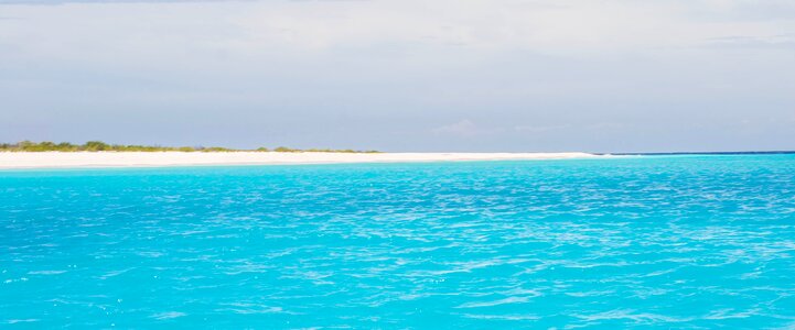 Blue-green sand outdoors