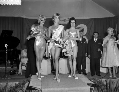 Verkiezing van miss Benelux op de tentoonstelling Het hart van Brabant in Tilb, Bestanddeelnr 910-5623