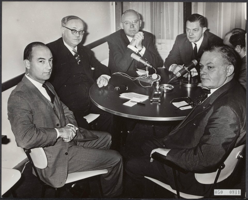 Verkiezingen, presidenten, persconferenties, Riel, H. van, Amerika, Bestanddeelnr 050-0811
