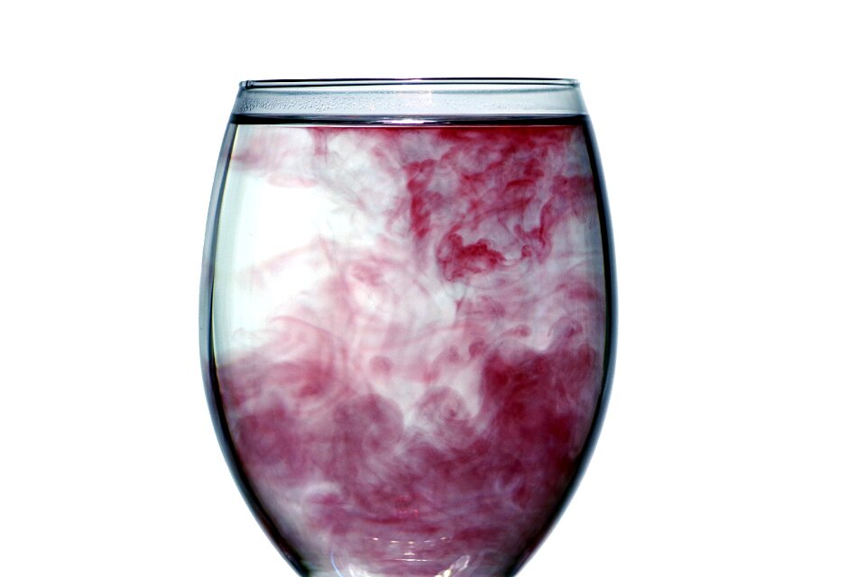 Muddy disorder glass of wine