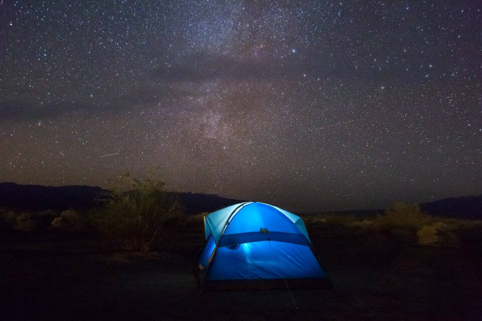 Tent mountain clouds
