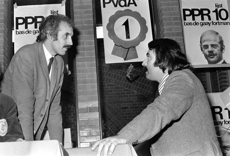 Verkiezingsbijeenkomst progressieve drie in Koopmansbeurs ivm uitslagen, numm, Bestanddeelnr 926-0629