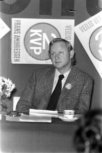 Verkiezingsbijeenkomst KVP in Amsterdam, Andriessen, Bestanddeelnr 926-0419