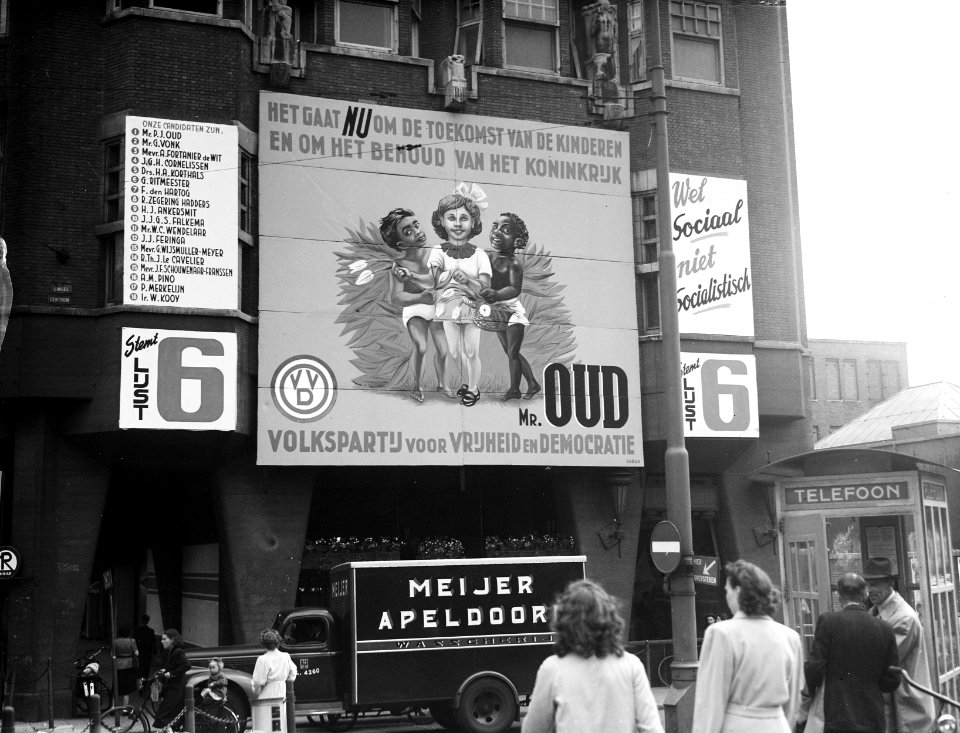 Verkiezingsbord Oud bij Carltonhotel, Bestanddeelnr 902-8041