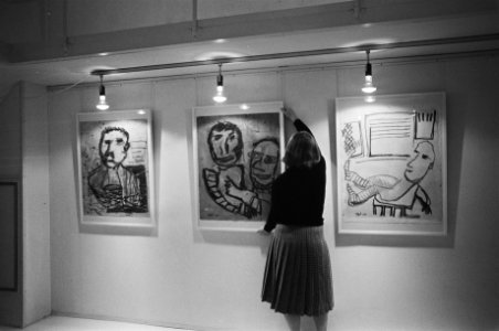 Verkoop tentoonstelling opent as zondag Karel Appel in de galerie Collection d'A, Bestanddeelnr 931-9222