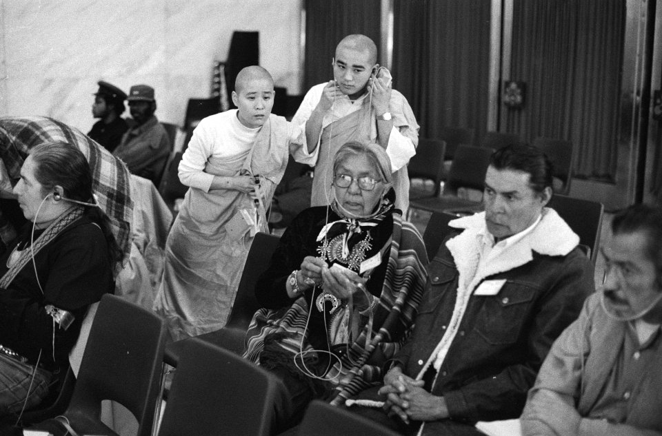 Vierde Russel Tribunaal over rechten Indianen in Amerika in De Doelen te Rotterd, Bestanddeelnr 931-1661