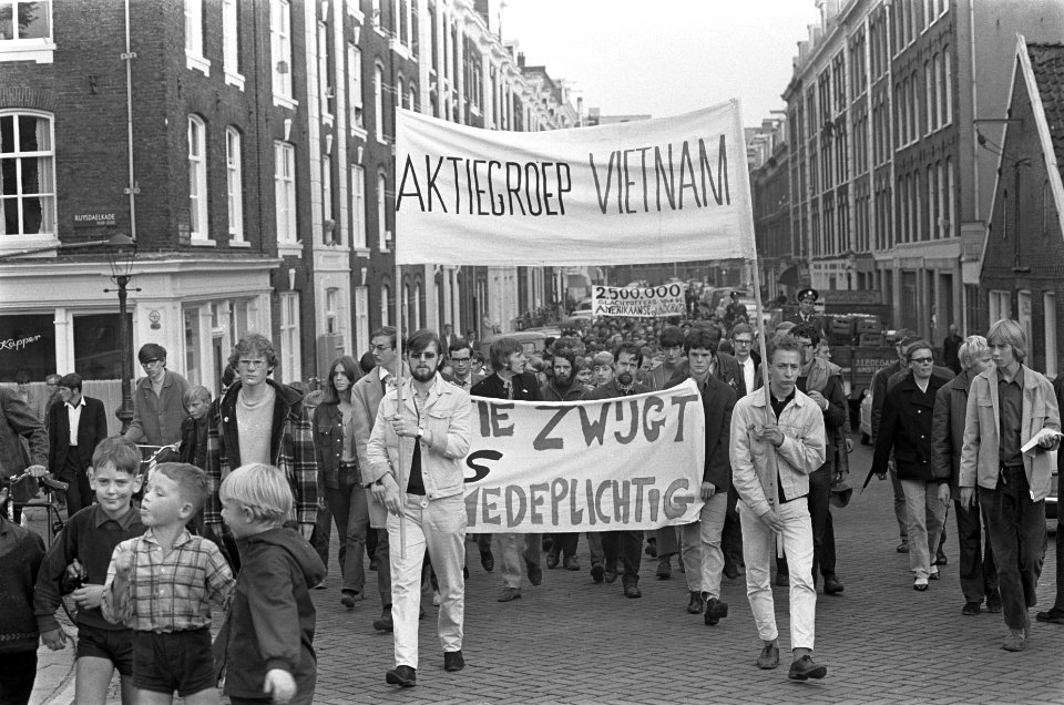 Vietnamdemonstratie in Amsterdam, Bestanddeelnr 920-7096