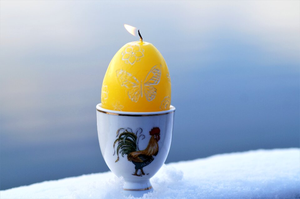 Easter eggs candle holiday