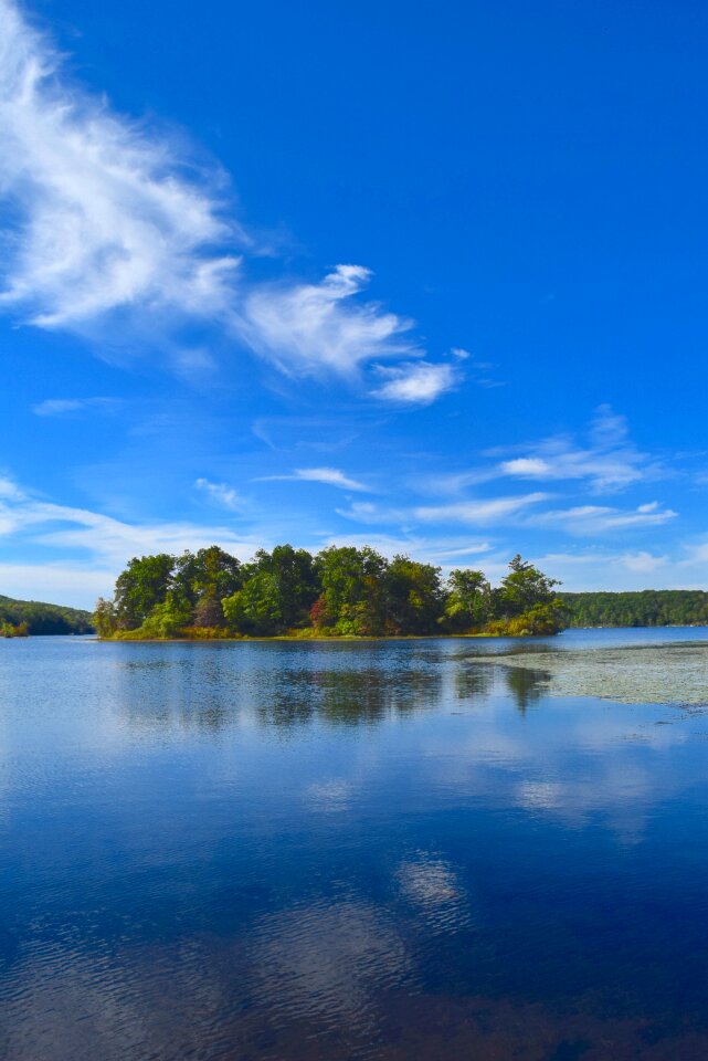 Reflection sky clouds photo