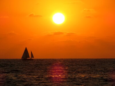 Sunset sailboat puerto vallarta