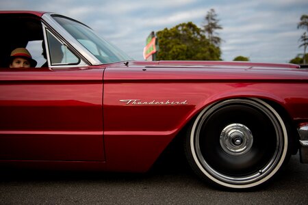 Red car travel photo