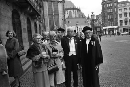 Viering 100-ste Dies Natalis VU in de Nieuwe Kerk , 18 de heer Algra van Nieuwe , Bestanddeelnr 931-0959
