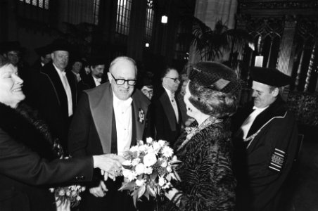 Viering 350e Dies Natalis universiteit Amsterdam in Nieuwe Kerk in Amsterdam. Ko, Bestanddeelnr 931-9003