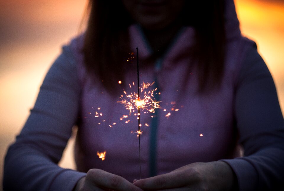 Flame blur people