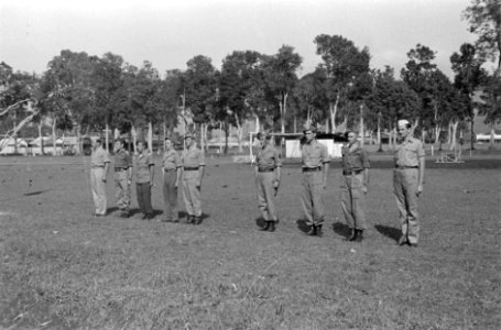 Viering 4-jarig bestaan Regiment Stoottroepen door 5 Bataljon Stoottroepen te Am, Bestanddeelnr 1087
