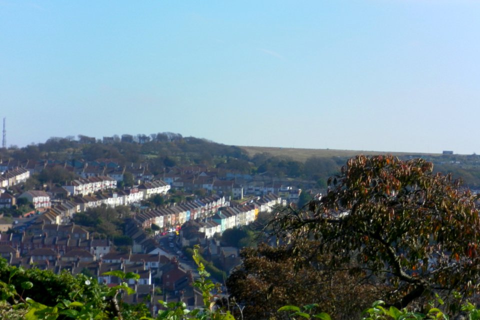View across Bear Road and Coombe Road areas from Hollingdean, Brighton (October 2011) (1)