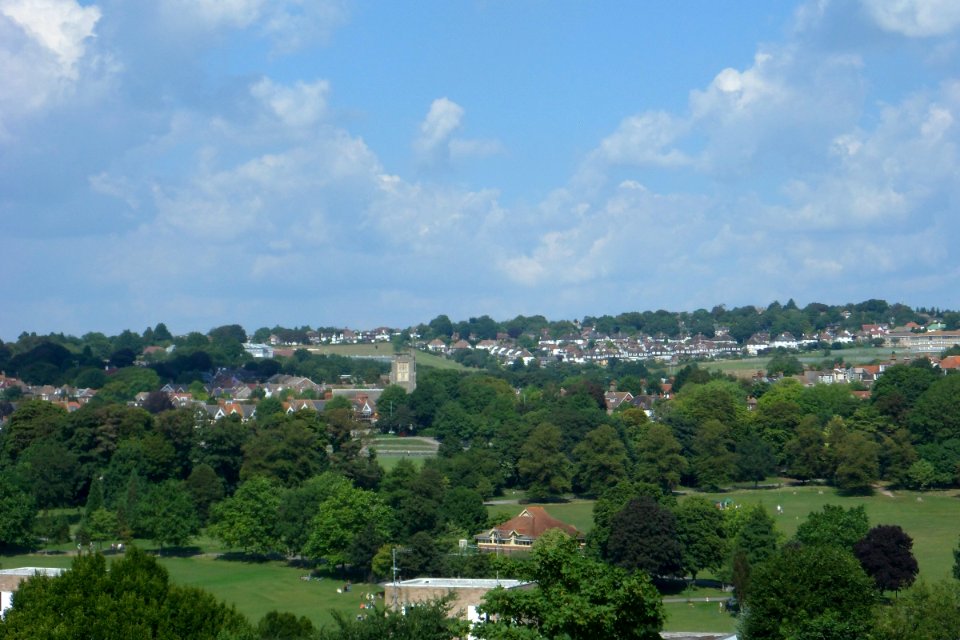 View across Preston Park from Highcroft Villas, Prestonville (August 2013) (3)