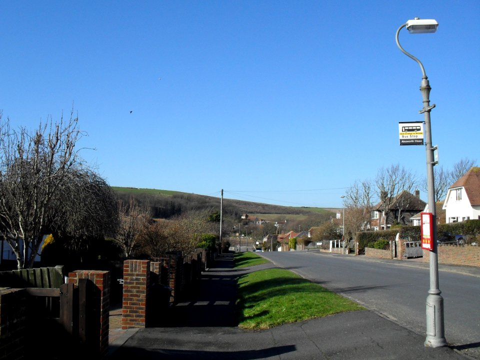 View along Ainsworth Avenue, Ovingdean (January 2010)