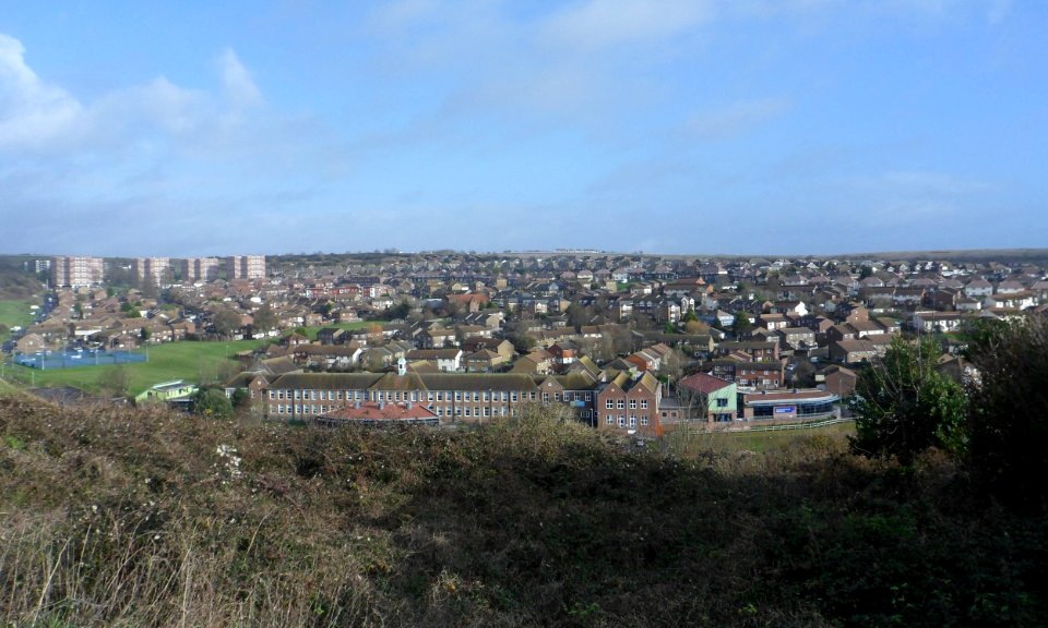 View across Whitehawk Estate from Whitehawk Hill (December 2013) (1)