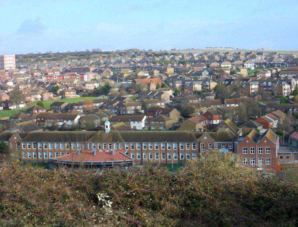 View across Whitehawk Estate from Whitehawk Hill (December 2013) (2)
