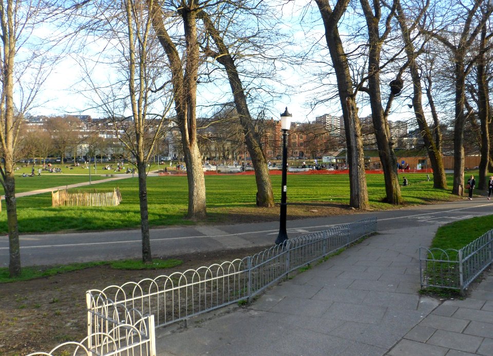 View across The Level from Ditchling Road, Brighton (March 2014) (2)