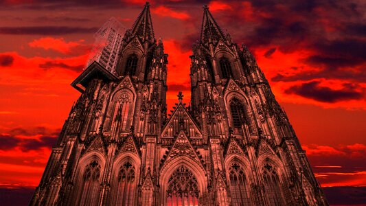 Church sky cologne cathedral photo