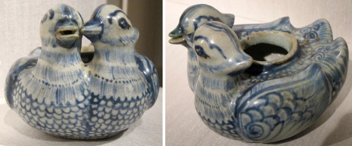 Vietnamese vessel in the shape of two ducks, Dayton Art Institute