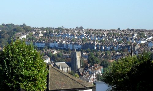 View from Tivoli Crescent, Preston Village, Brighton (October 2010) (Looking E towards Hollingdean)