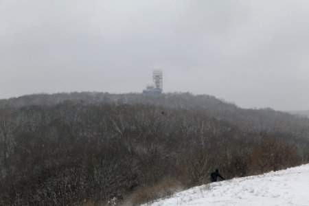 View from Drachenberg Berlin with snow 2021-01-03 10
