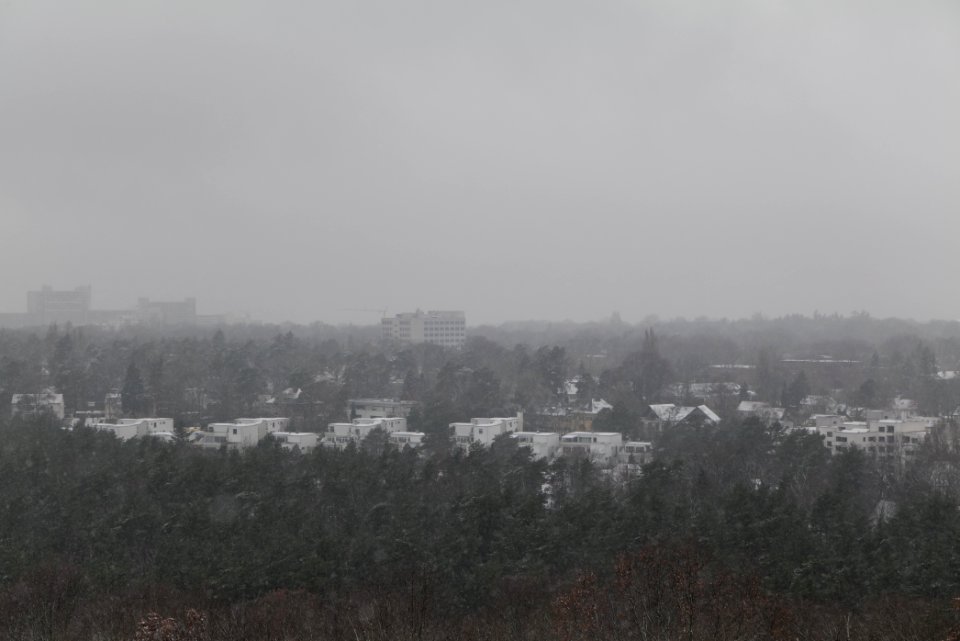 View from Drachenberg Berlin with snow 2021-01-03 07