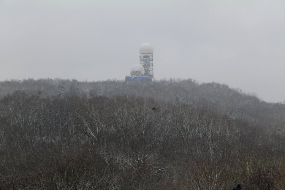 View from Drachenberg Berlin with snow 2021-01-03 09