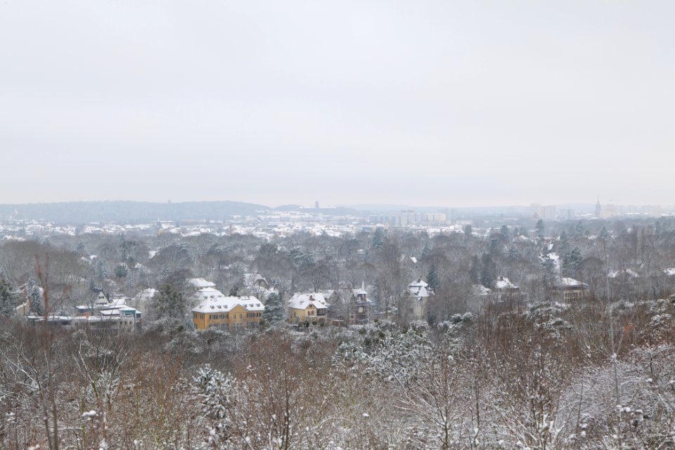 View from Deponie Wannsee with snow 2021-01-30 18