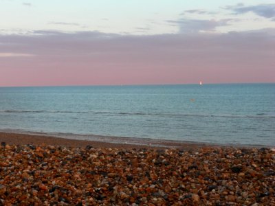 View from Hove Beach at Sunset (July 2013, from outside King Alfred Centre) (2)