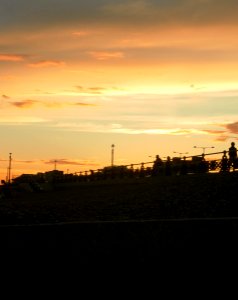 View from Hove Beach at Sunset (July 2013, from outside King Alfred Centre) (1)