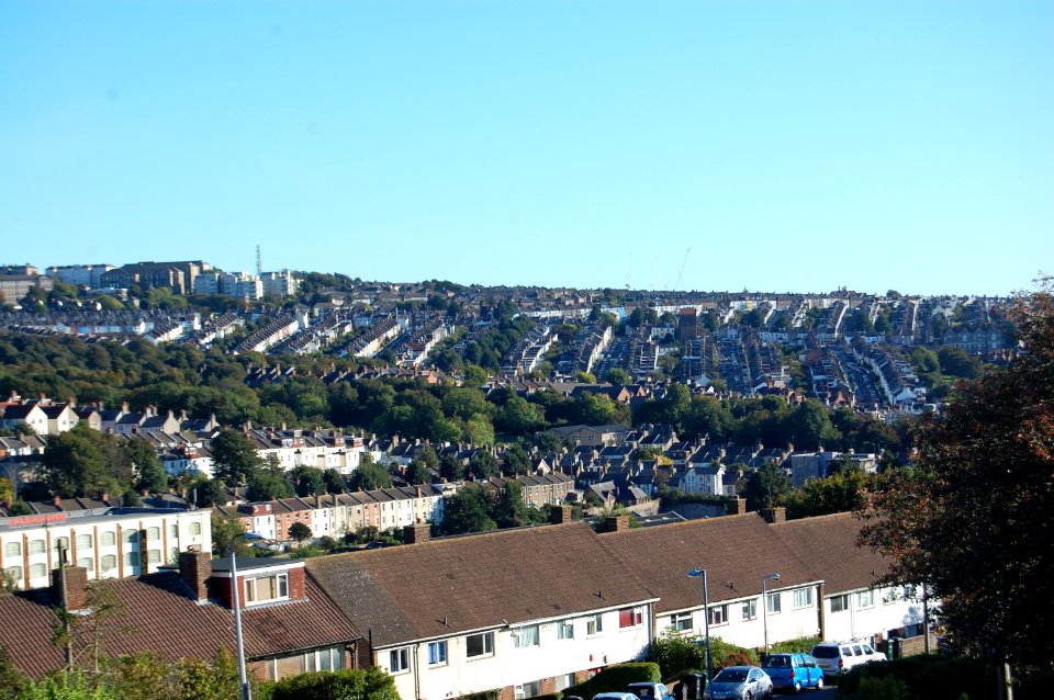 View from Hollingdean towards Hanover area, Brighton (September 2018) (2)