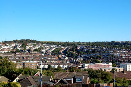 View from Hollingdean towards Bear Road, Coombe Road and Elm Grove areas, Brighton (September 2018) (2)