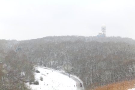 View from Drachenberg Berlin with snow 2021-01-03 19