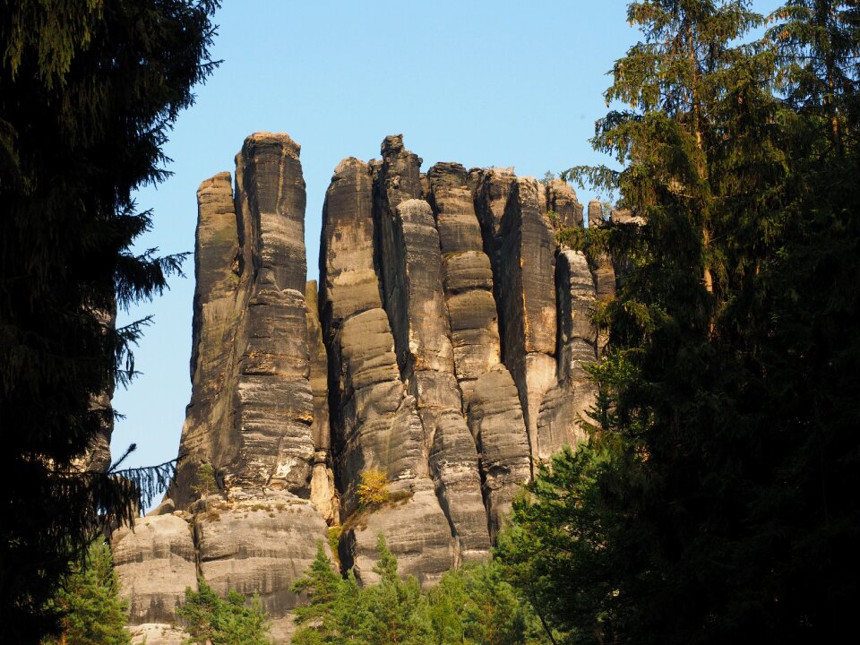 Hike sandstone rocks landscape