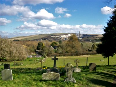 View from Coombes churchyard