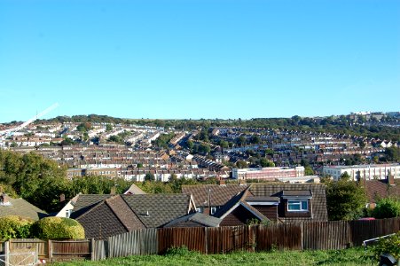 View from Hollingdean towards Bear Road, Coombe Road and Elm Grove areas, Brighton (September 2018) (1)