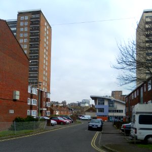 View Eastwards from St Mary's Place, Brighton (March 2013) (2)
