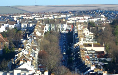 View Eastwards from Stanford Road, Brighton (Towards Ditchling Road) (December 2013)