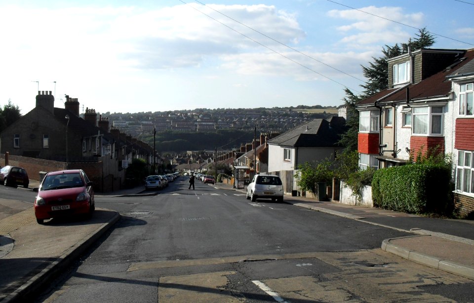 View down Ladysmith Road, Brighton (July 2010)