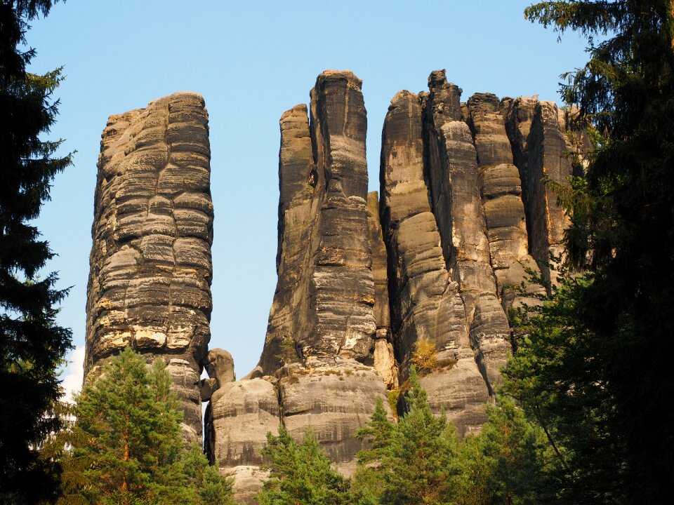 Hike sandstone rocks landscape