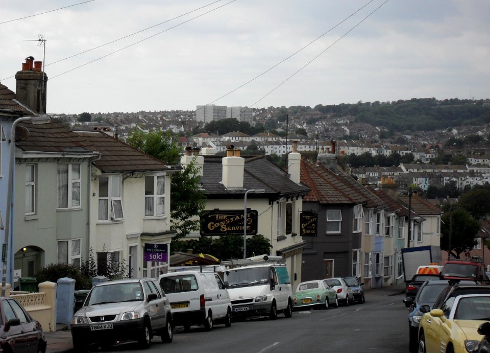 View down Islingword Road, Hanover towards Hollingdean (July 2010)