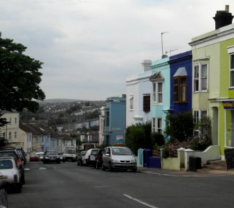 View down Islingword Road, Brighton (July 2010)