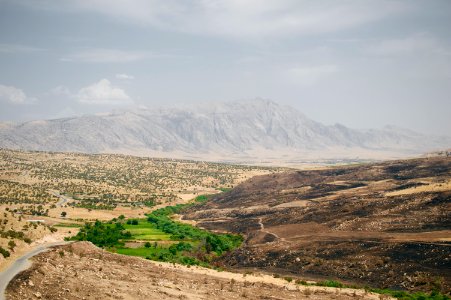 View from Qizqapan (Seriserd) archaeological cave tomb in Sulaymaniyah, Kurdistan Region of Iraq 04